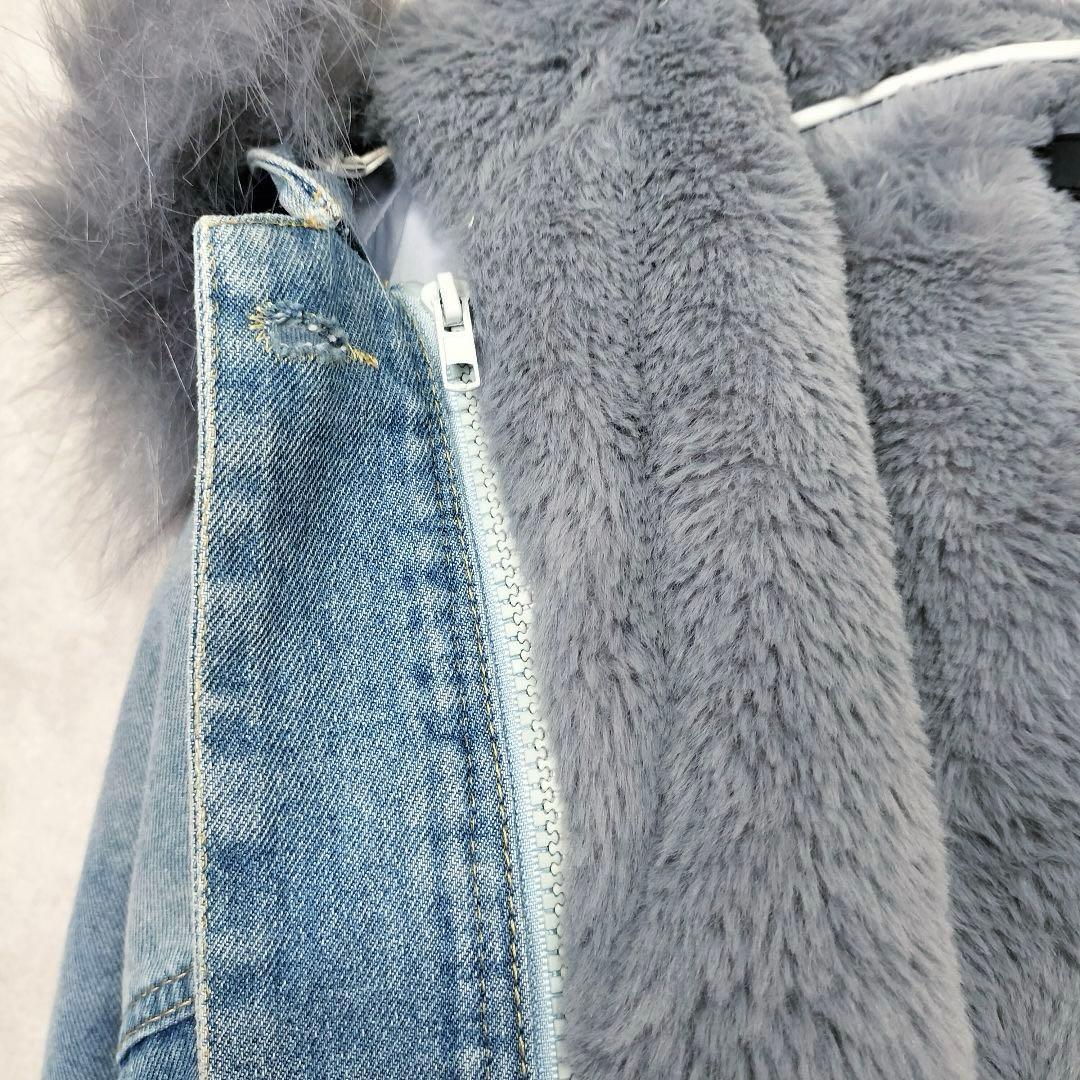 ミカーレミカーレ 4way ボア ファー デニムジャケット オーバーサイズ