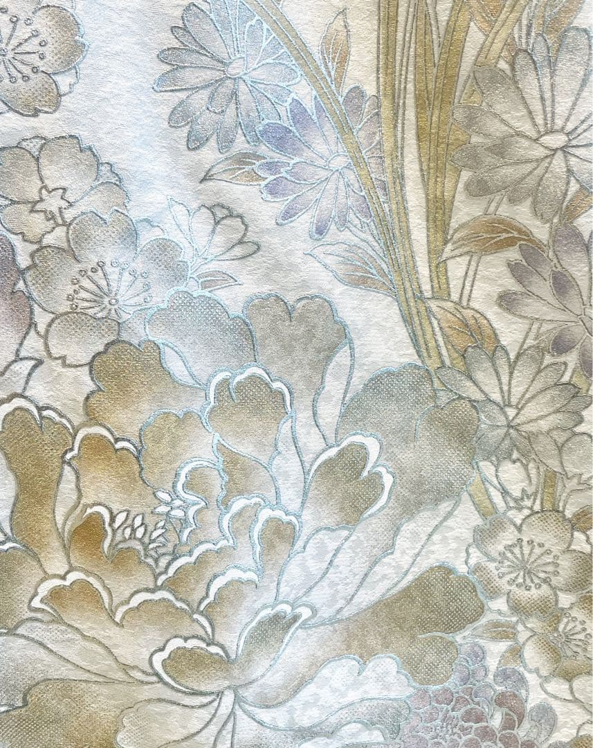 【喜織屋】 ＊新品＊高級振袖美品 振袖 白地 金彩刺繍 豪華絢爛結婚式 成人式