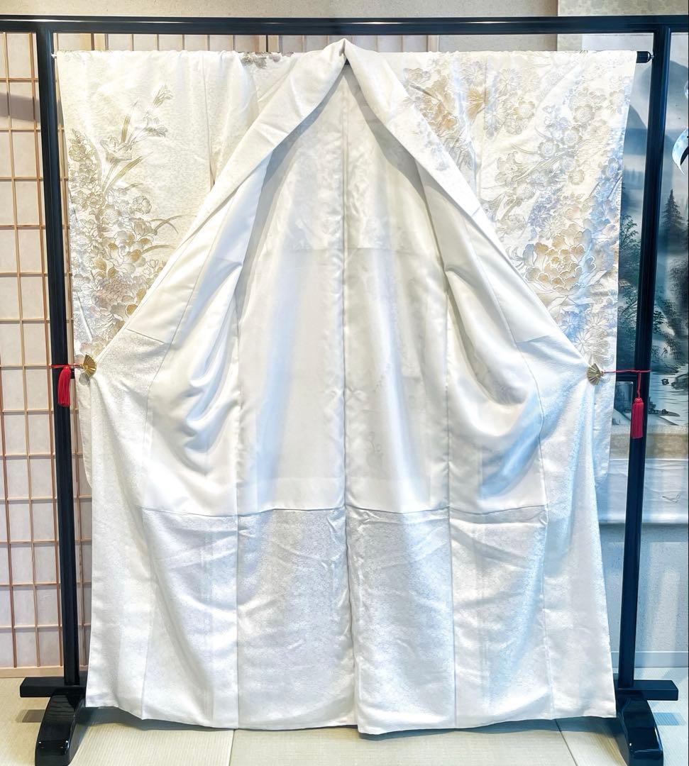 【喜織屋】 ＊新品＊高級振袖美品 振袖 白地 金彩刺繍 豪華絢爛結婚式 成人式