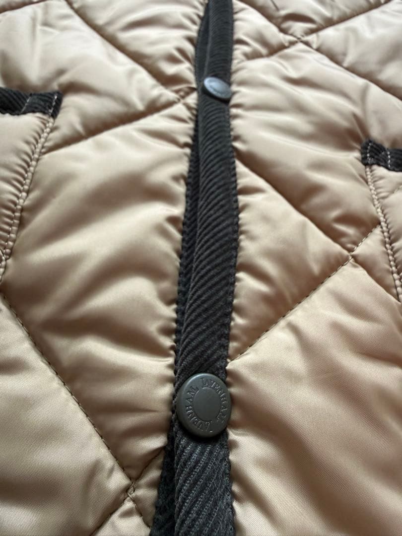 LAVENHAM ベージュ キルティングダウンベスト