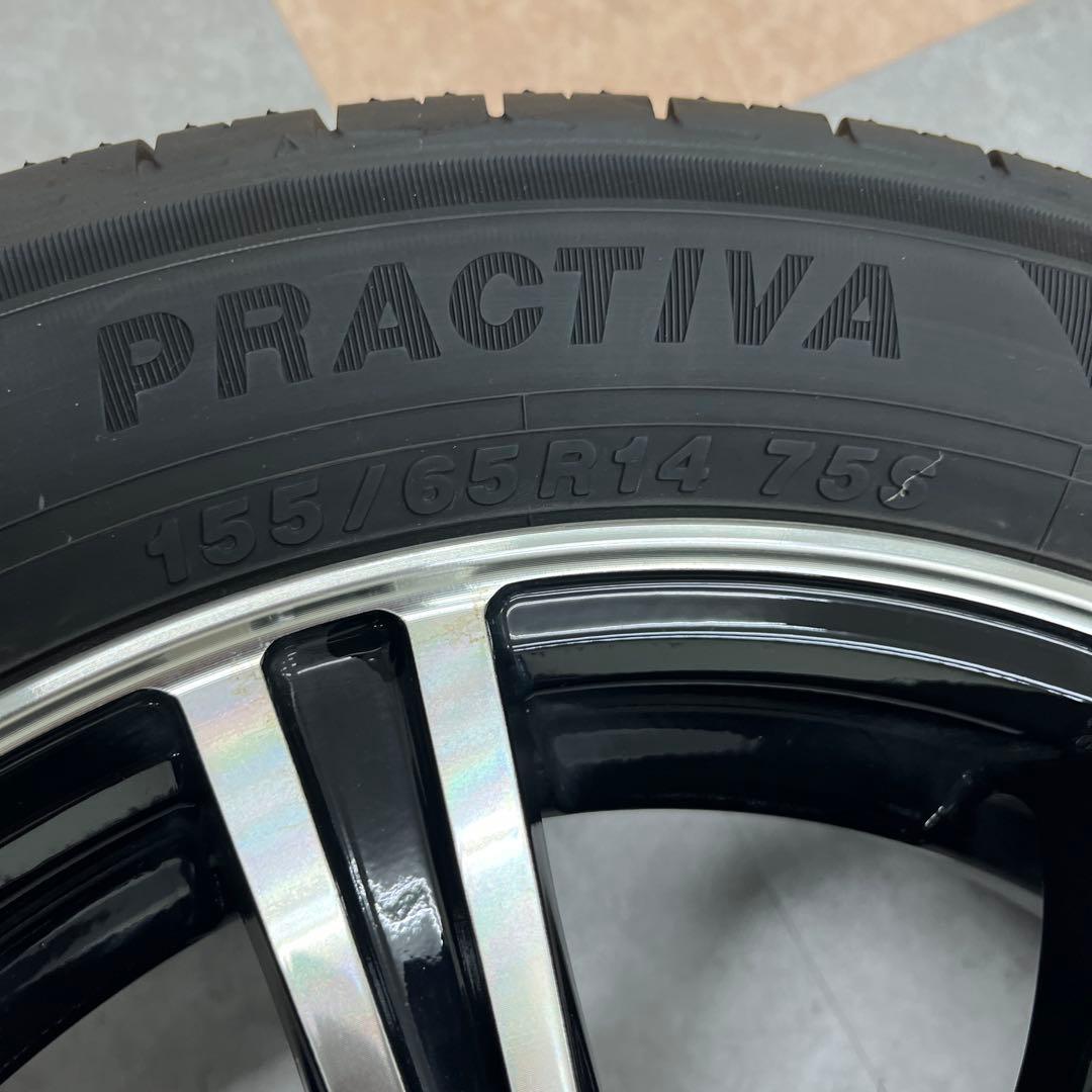 BROOK アルミホイール14インチ　4本　タイヤ付き155/65R14