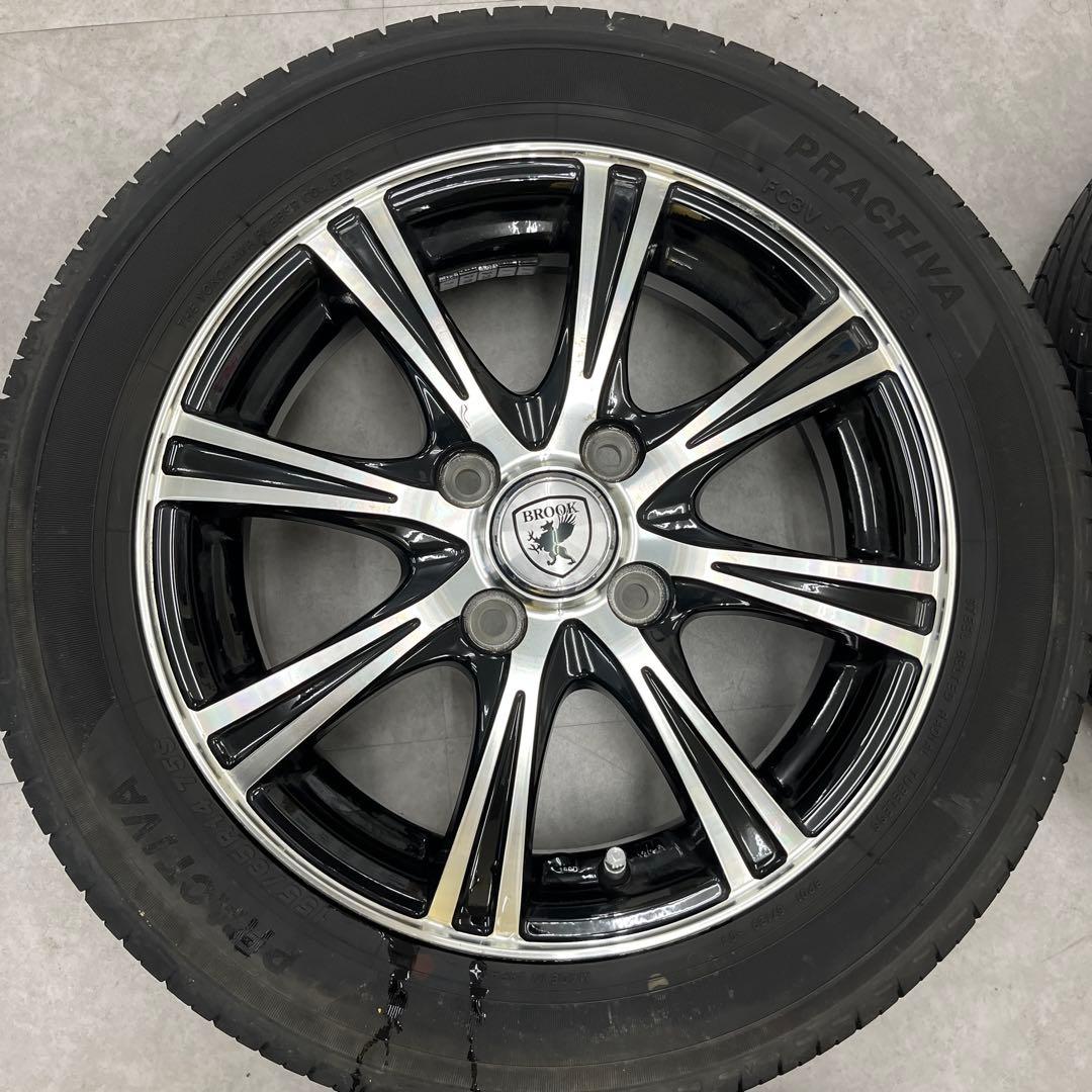 BROOK アルミホイール14インチ　4本　タイヤ付き155/65R14