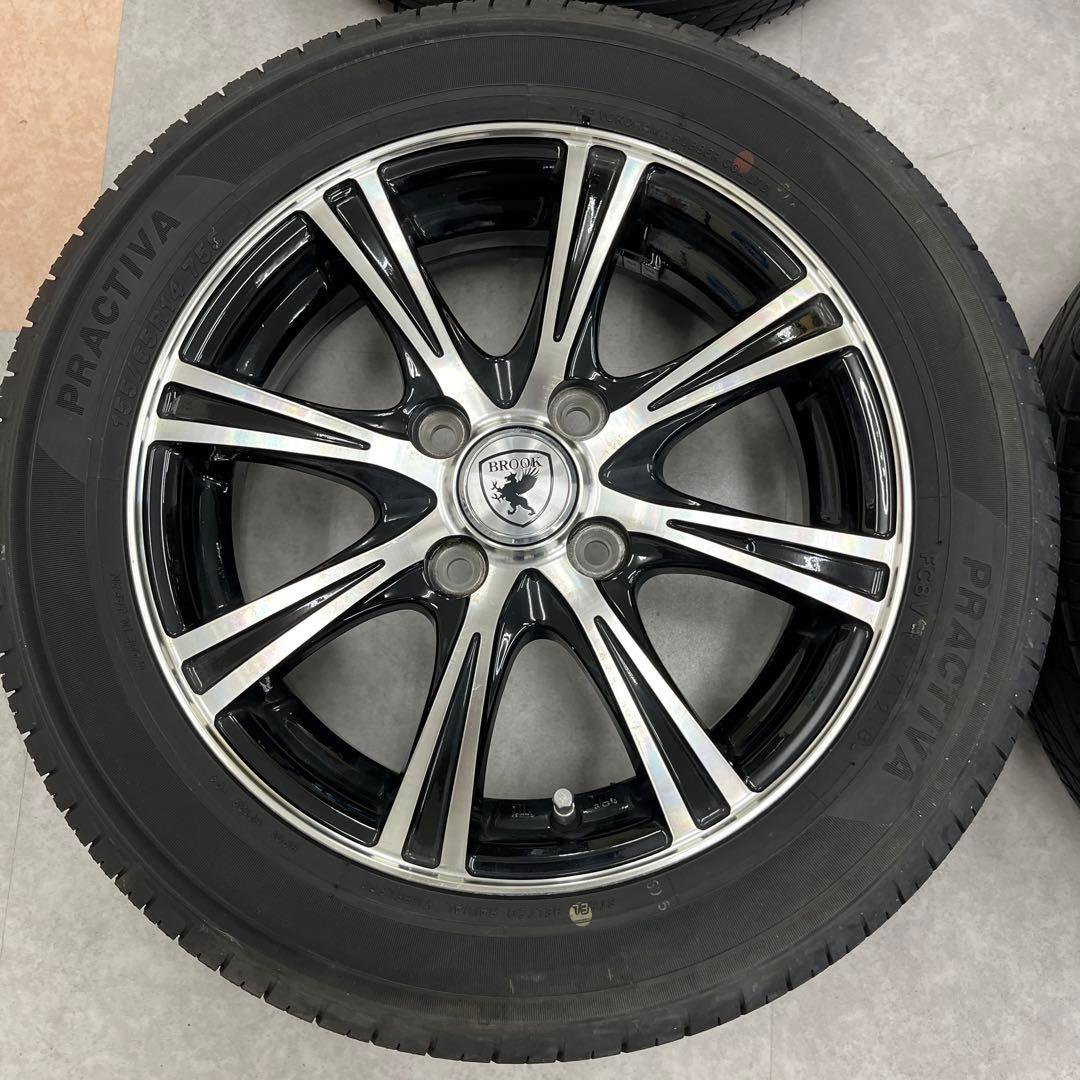 BROOK アルミホイール14インチ　4本　タイヤ付き155/65R14