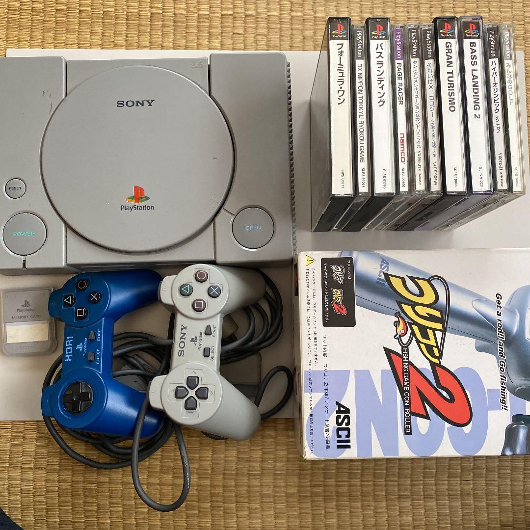 （値下げ）プレイステーション＋つりコン2＋ソフト10本＋メモリーカードセット