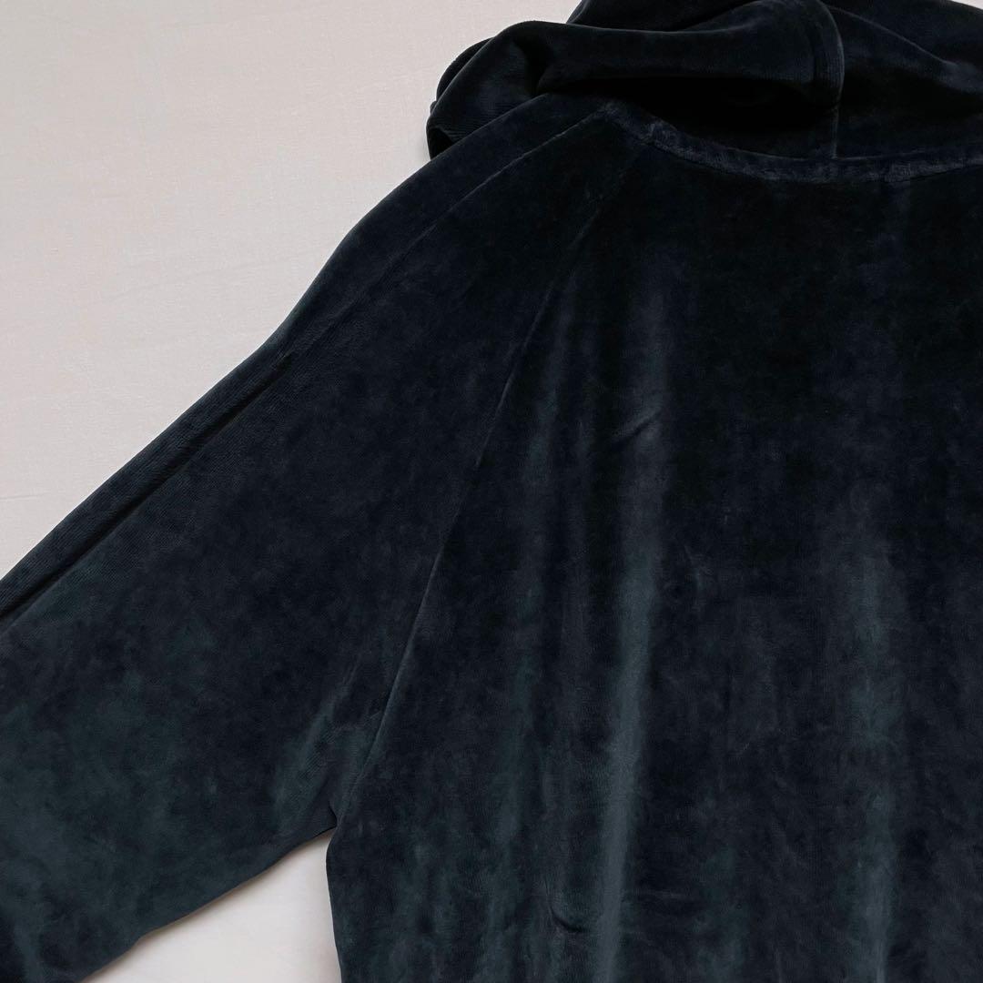 【PUMAプーマ】ベロアトラックジャケット セットアップ 黒ブラック ジャージ