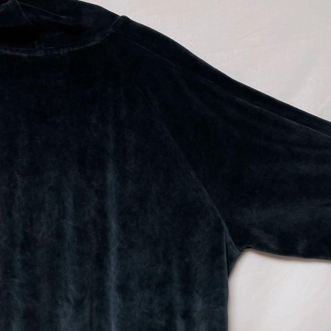 【PUMAプーマ】ベロアトラックジャケット セットアップ 黒ブラック ジャージ