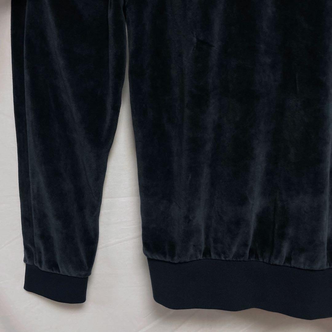 【PUMAプーマ】ベロアトラックジャケット セットアップ 黒ブラック ジャージ