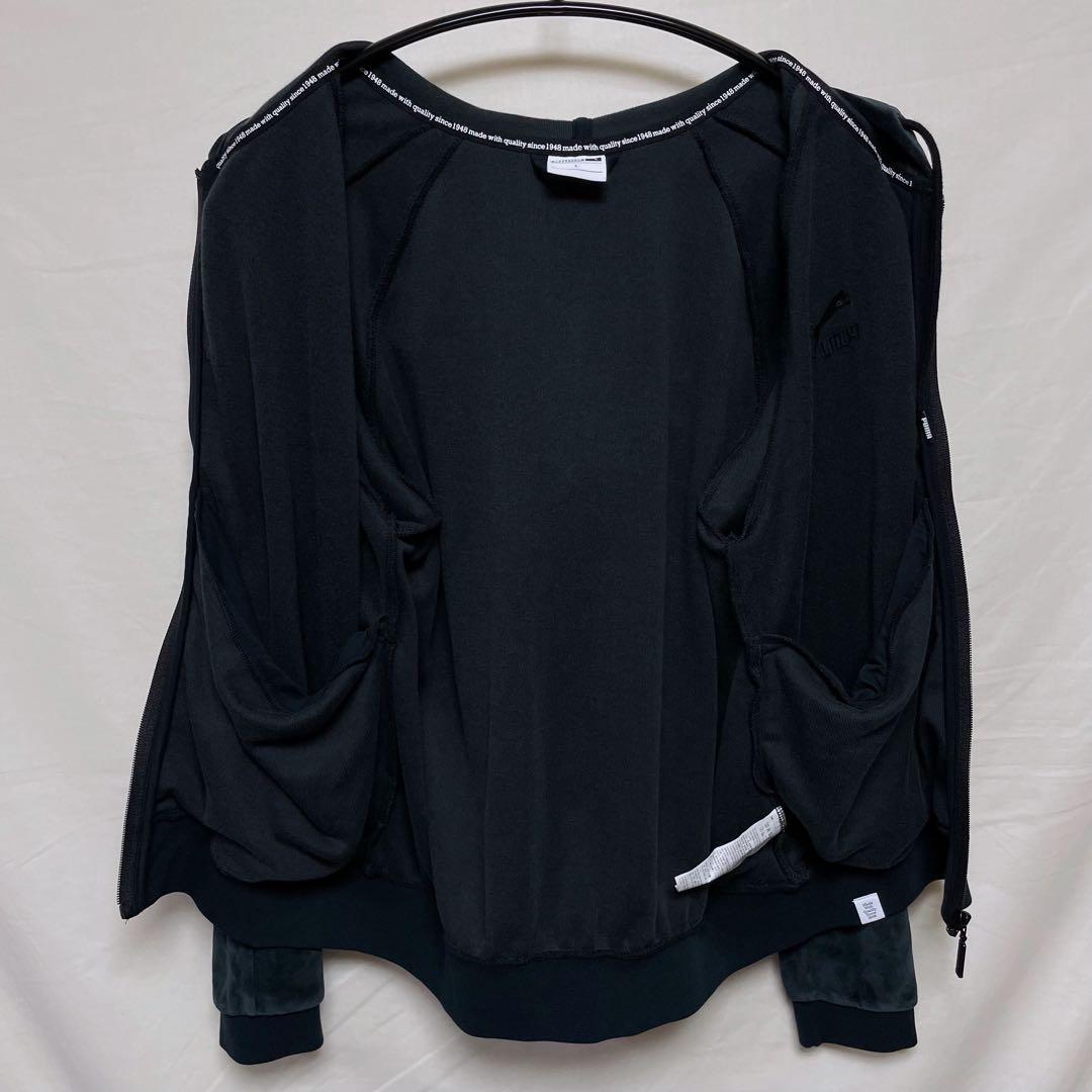 【PUMAプーマ】ベロアトラックジャケット セットアップ 黒ブラック ジャージ