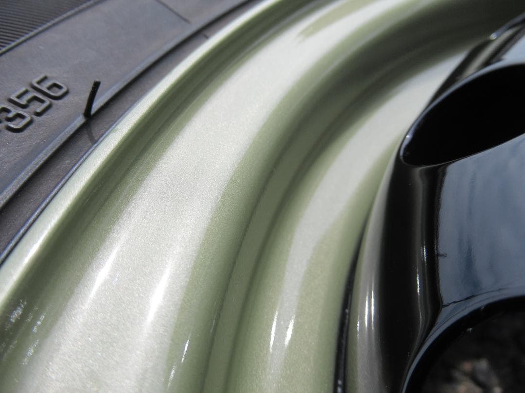 ひろ☆オーダー塗装　ブラックXグリーンリム　12インチ☆