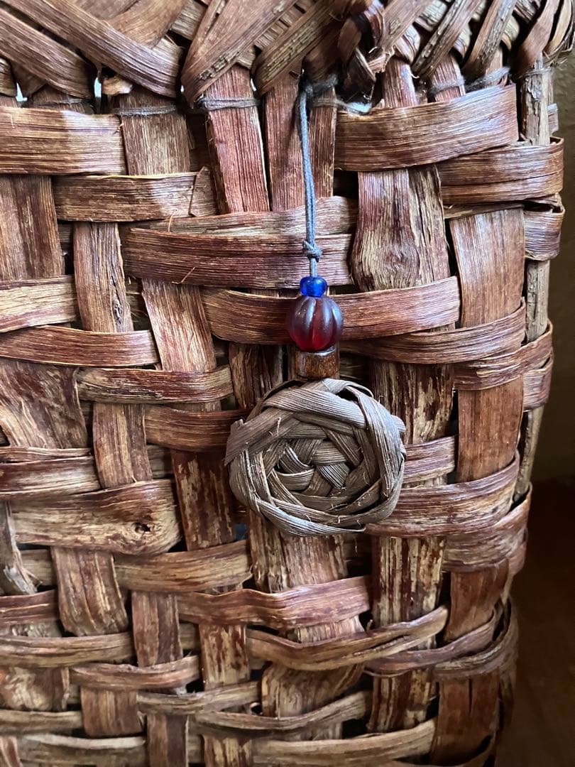 山葡萄　乱れ編み　天然素材　かごバッグ 裏地付き