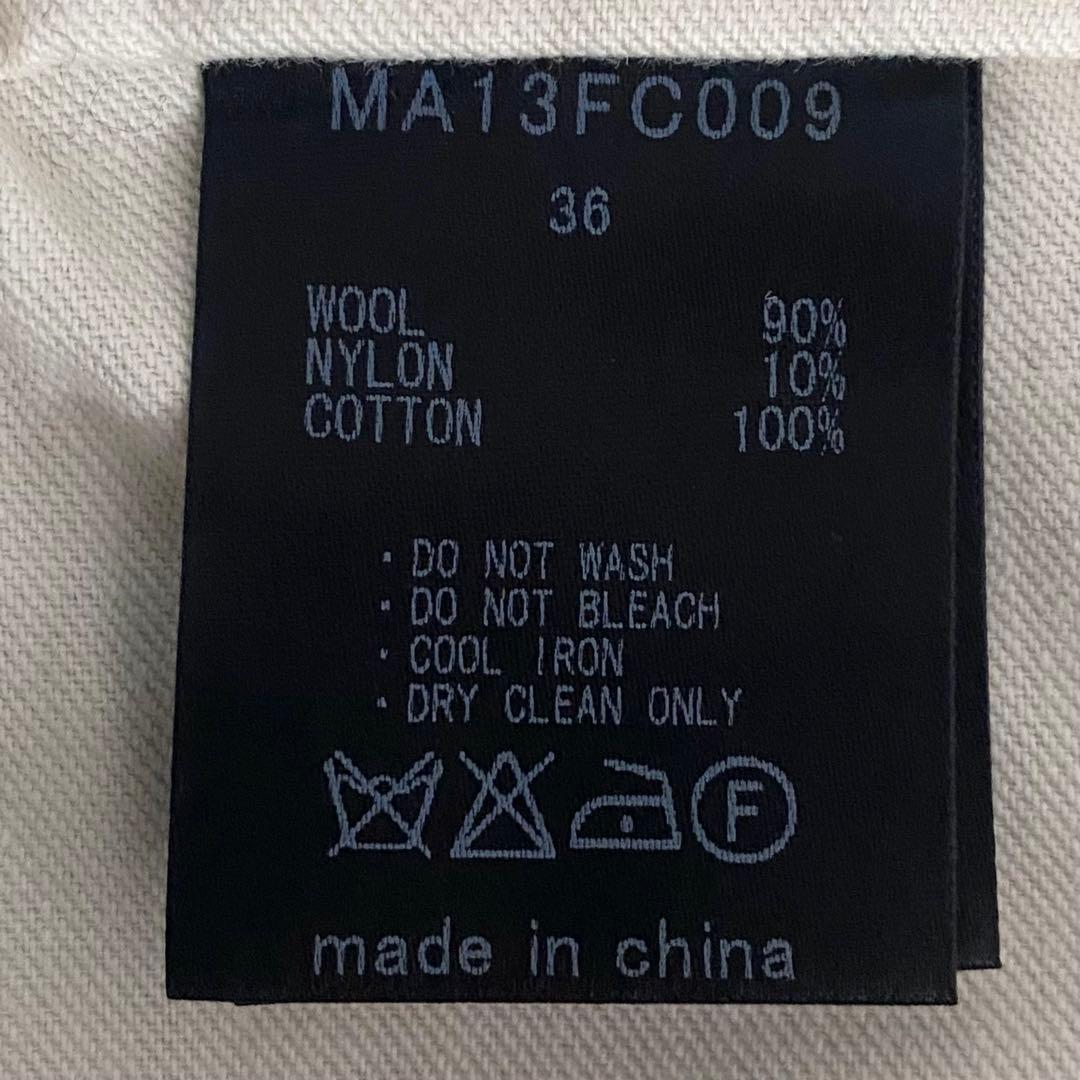 美品 ミュベール MUVEIL ゴールド釦 ダブルブレストウールコート 36