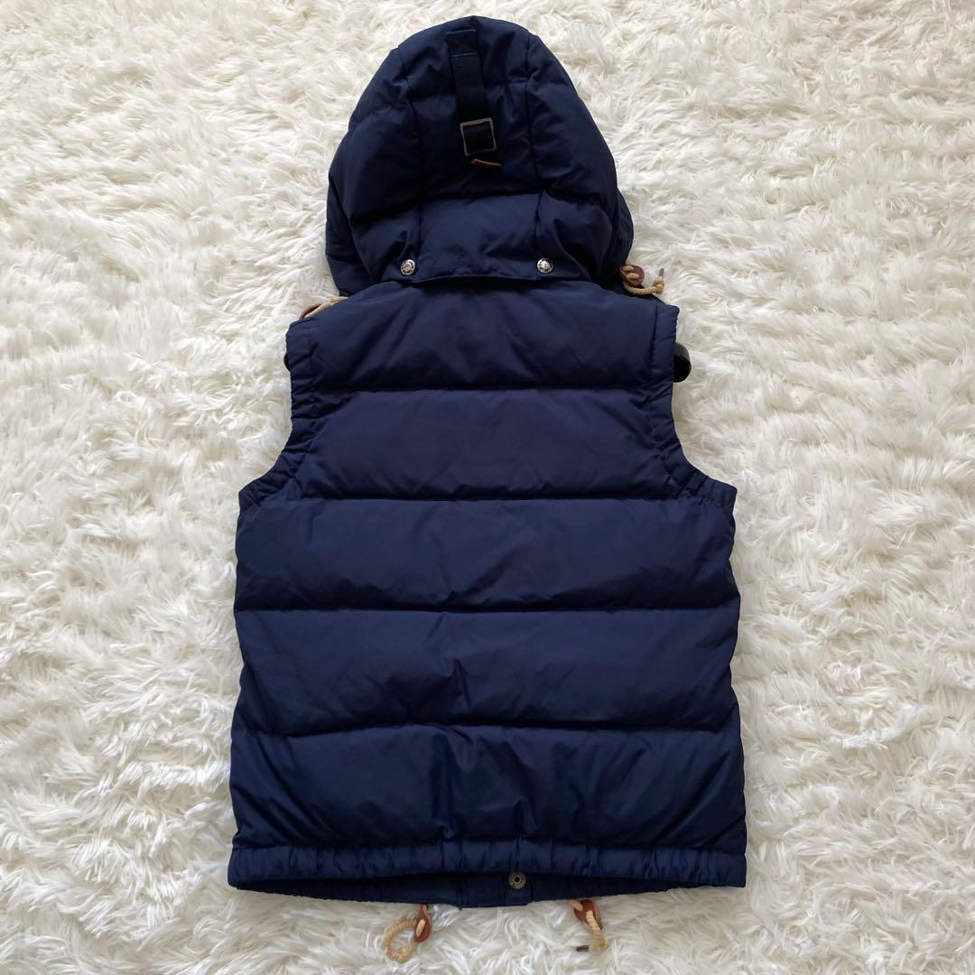 【2way】ポロラルフローレン　ダウンベスト　ポニー刺繍　フード　ネイビー
