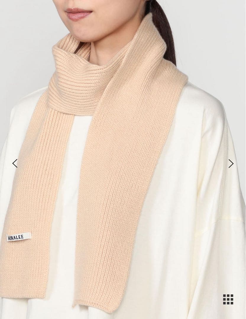 AURALEE LIGHT CASHMERE KNIT STOLE ベージュ
