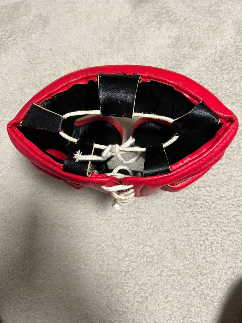 ウィニング　ヘッドギア　赤色　ノーズガード仕様