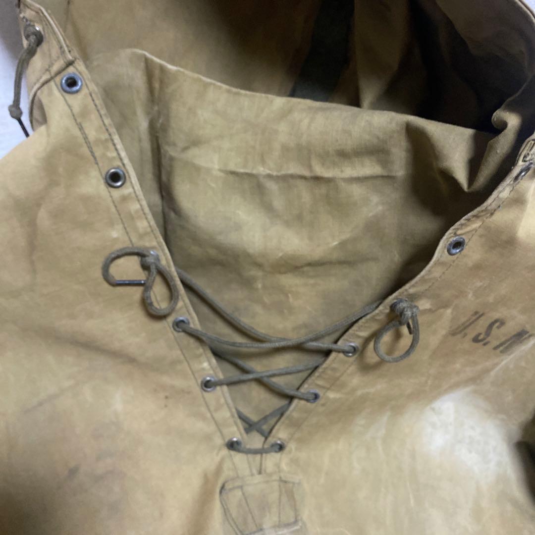 40s 50s 米軍　実物　USN N−2デッキ　レインパーカー