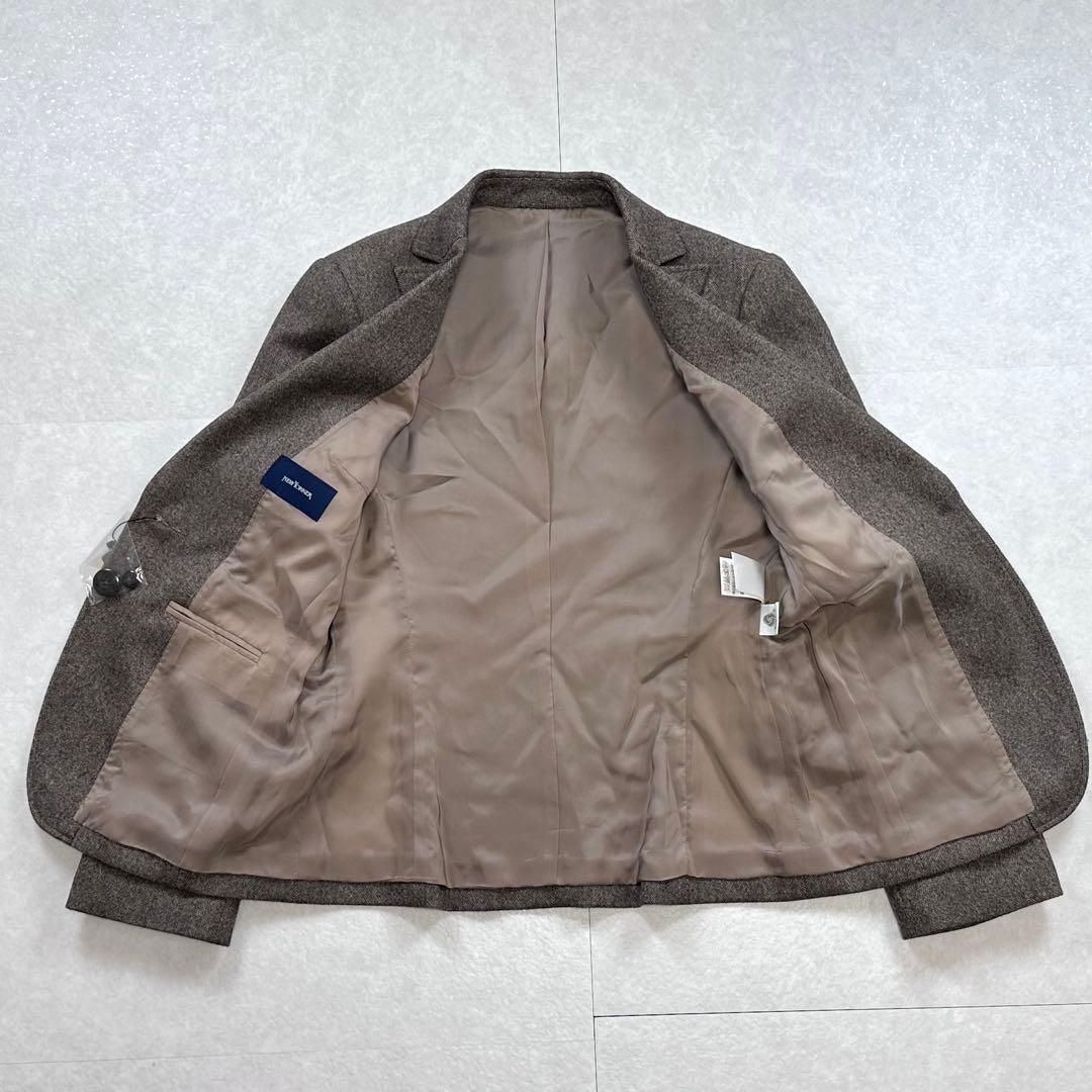 【未使用】NEWYORKER ウールカシミヤ スカートスーツ ブラウン 9号