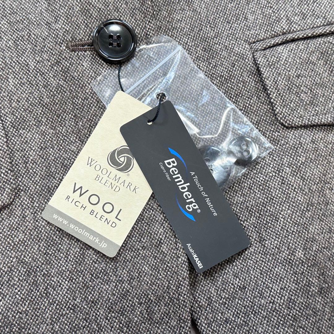 【未使用】NEWYORKER ウールカシミヤ スカートスーツ ブラウン 9号