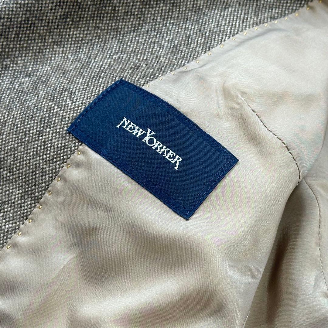 【未使用】NEWYORKER ウールカシミヤ スカートスーツ ブラウン 9号