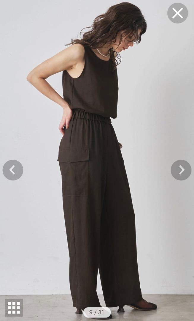 2025美品定価4.4万★ウィムガゼット オックスオールインワン　ブラウンパンツ