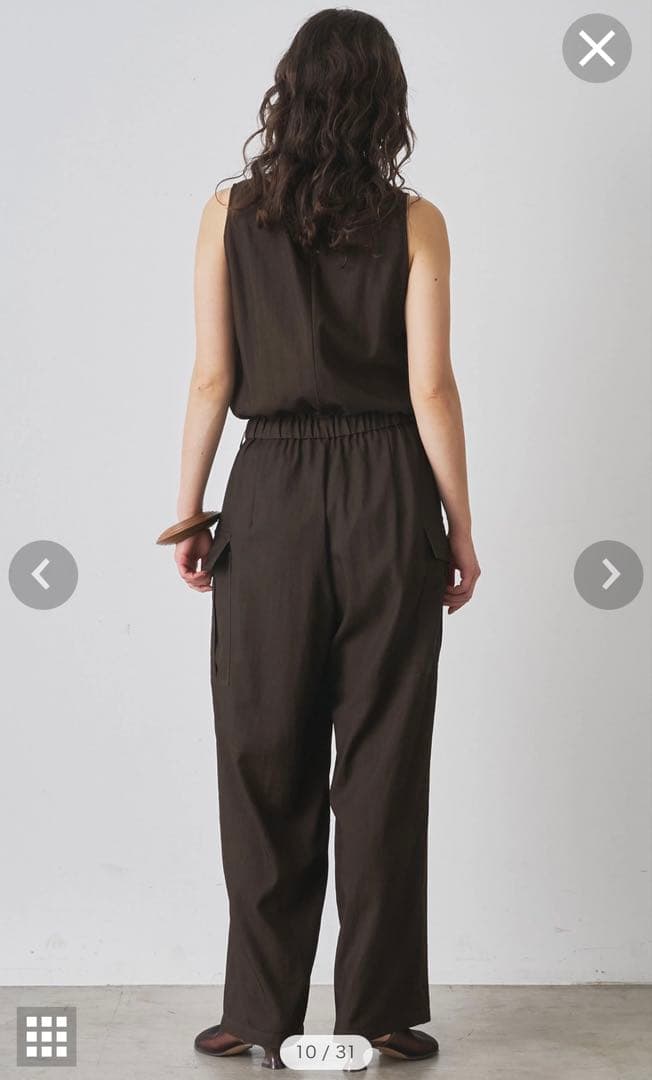 2025美品定価4.4万★ウィムガゼット オックスオールインワン　ブラウンパンツ