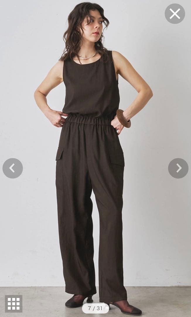 2025美品定価4.4万★ウィムガゼット オックスオールインワン　ブラウンパンツ