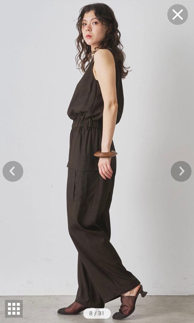 2025美品定価4.4万★ウィムガゼット オックスオールインワン　ブラウンパンツ