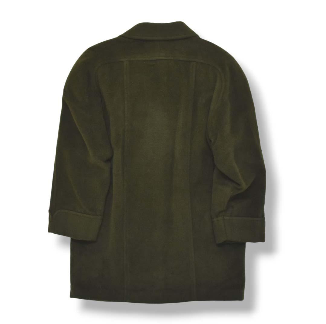 80s 90s クリスチャンディオールムッシュ ウール Pコート カーキ