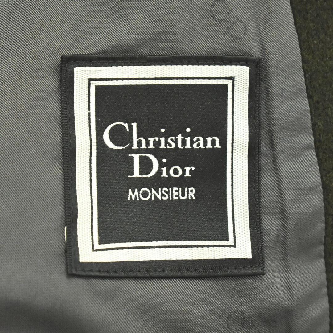 80s 90s クリスチャンディオールムッシュ ウール Pコート カーキ