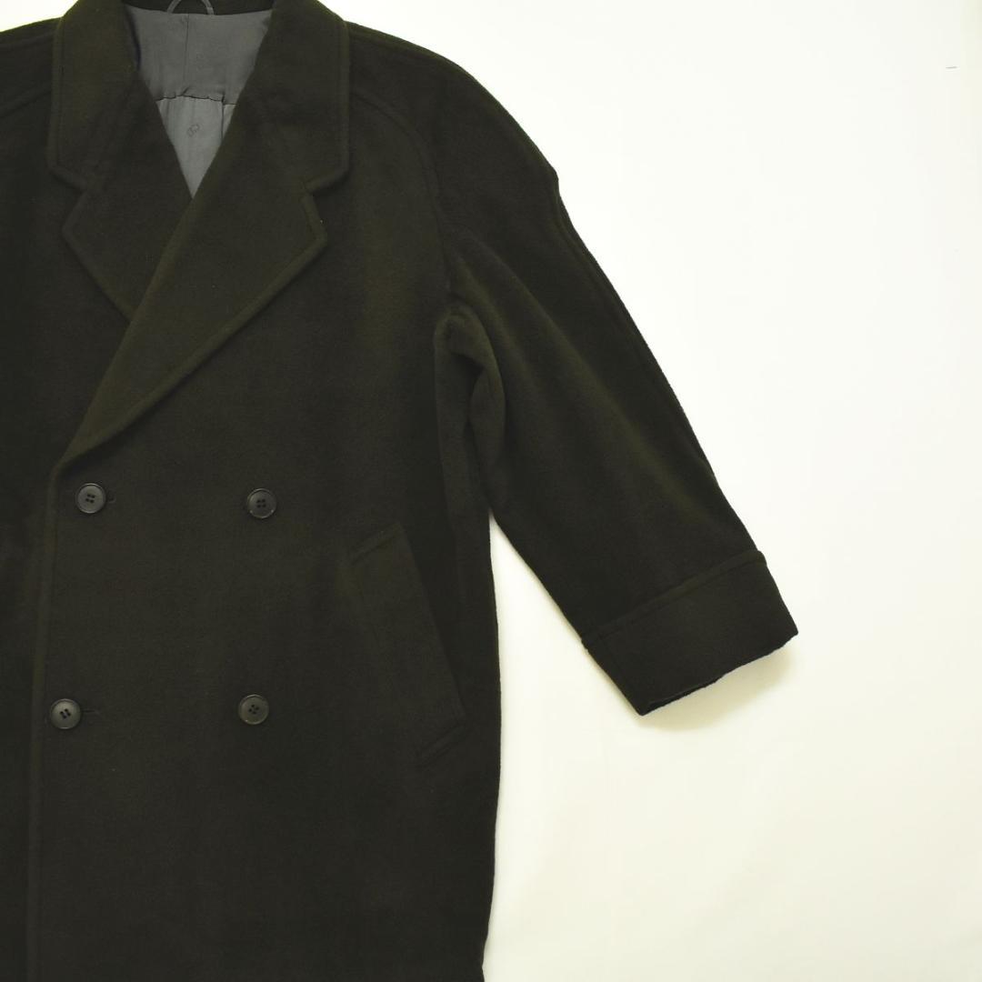 80s 90s クリスチャンディオールムッシュ ウール Pコート カーキ