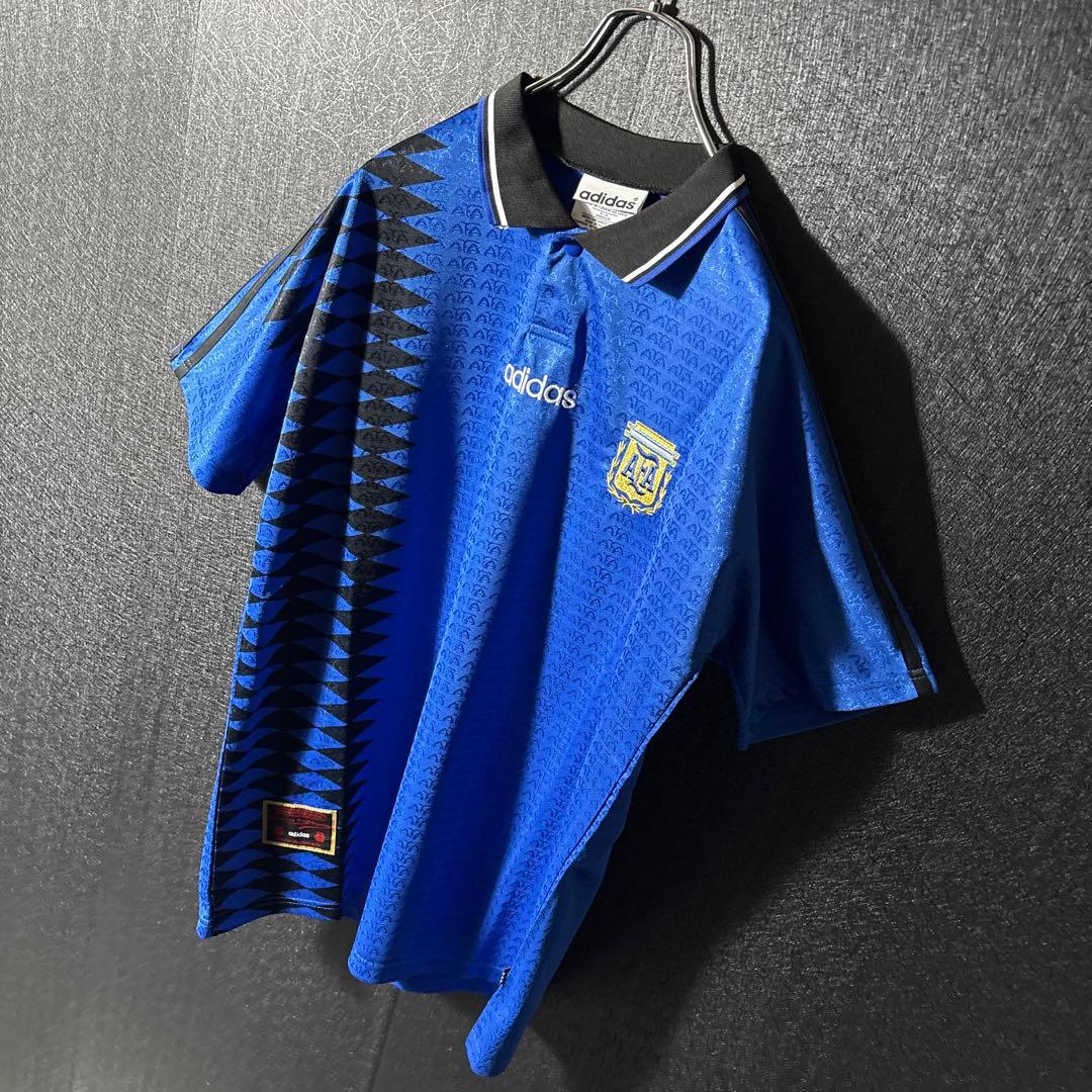 【★アルゼンチン代表】 adidas 古着 サッカー 94年 ユニフォーム XL