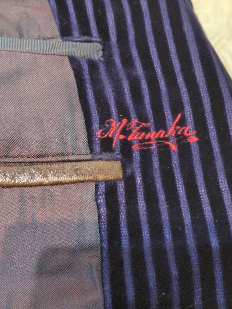 イマイズミ コーデュロイ テーラードジャケット ストライプ ネイビー