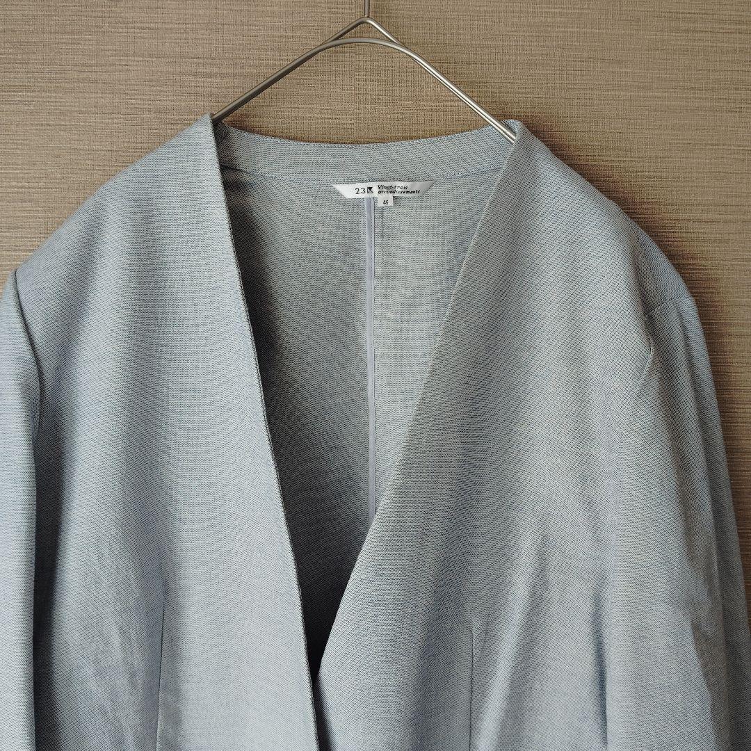 23区 REGGIAINI ノーカラージャケット＆ワイドパンツ 46