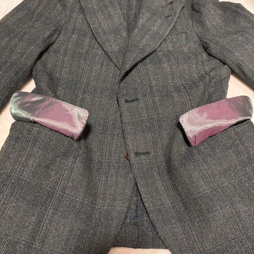 希少　最高級ドレススーツ　ARTISAN セットアップ　緑　チェック　L M