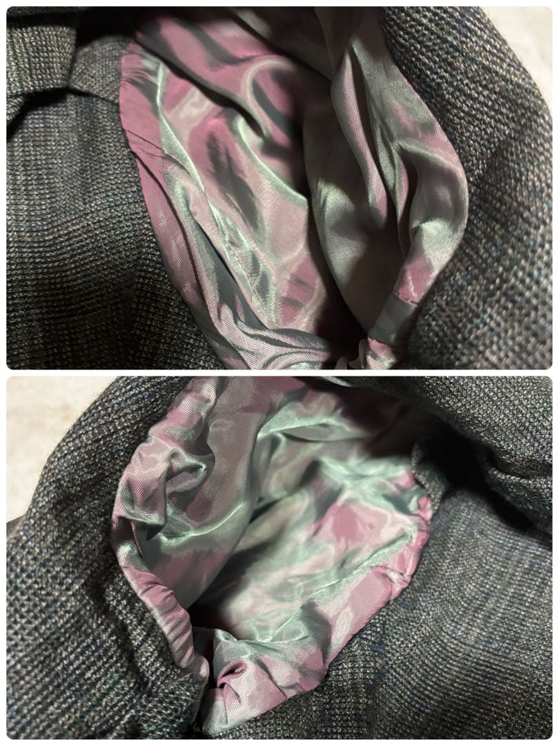 希少　最高級ドレススーツ　ARTISAN セットアップ　緑　チェック　L M