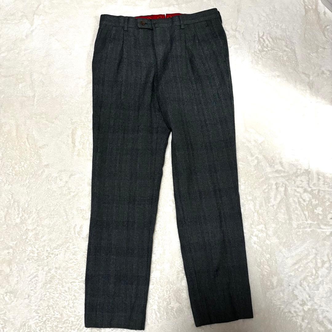 希少　最高級ドレススーツ　ARTISAN セットアップ　緑　チェック　L M