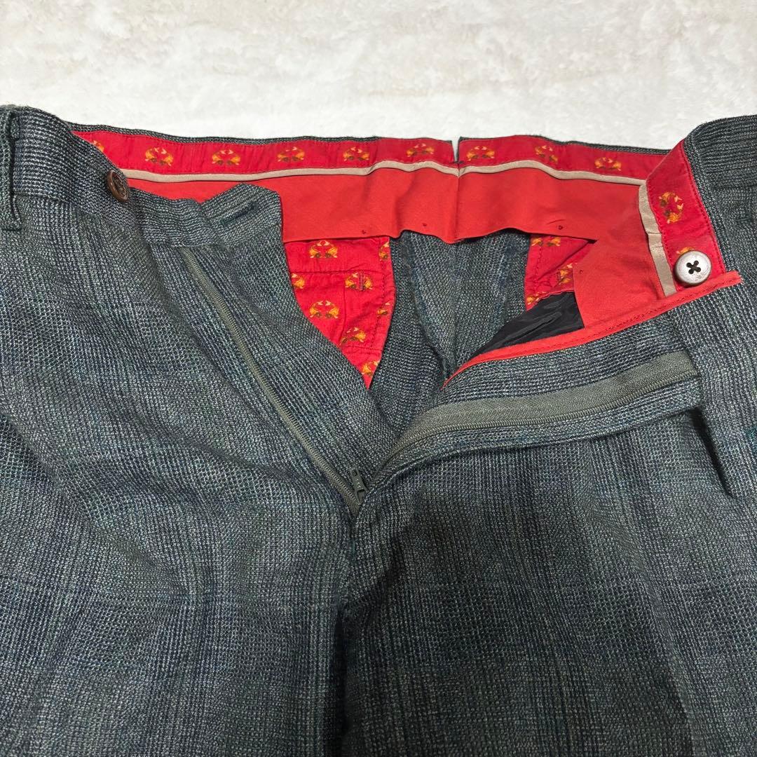 希少　最高級ドレススーツ　ARTISAN セットアップ　緑　チェック　L M