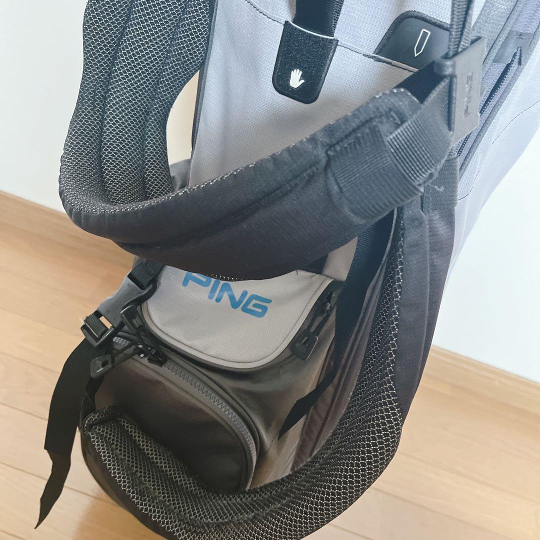 K150 PING 4シリーズ グレー スタンド式キャディバッグ