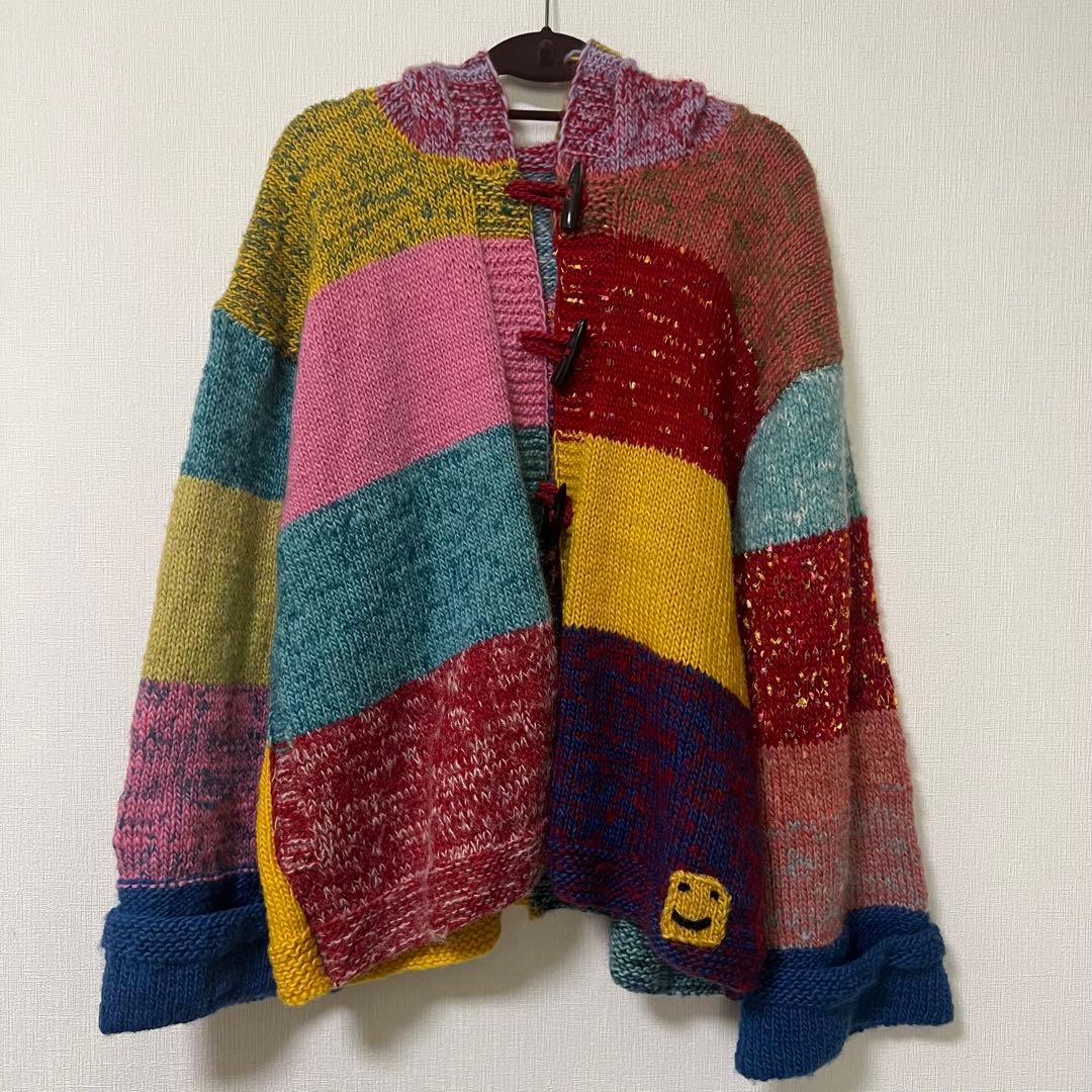 EL RODEO ウール100% パッチワークフードパーカー