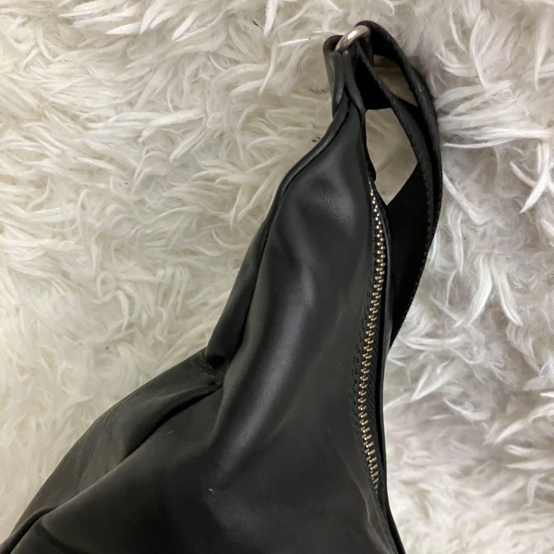 ✨ 高級感✨ダニエル&ボブ ハーフムーン オールレザー　本革　ショルダー 黒