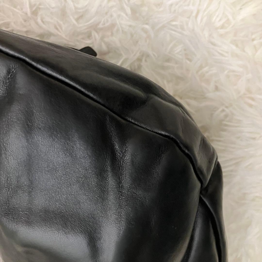 ✨ 高級感✨ダニエル&ボブ ハーフムーン オールレザー　本革　ショルダー 黒