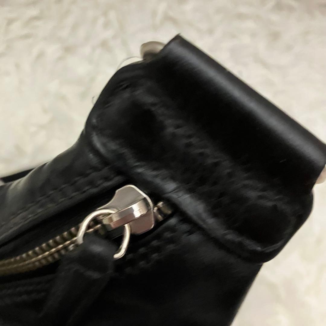 ✨ 高級感✨ダニエル&ボブ ハーフムーン オールレザー　本革　ショルダー 黒