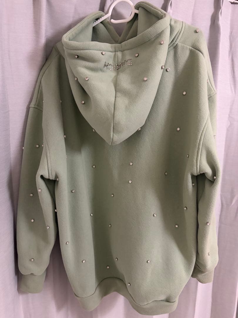 Darich ダーリッチ ランダムビジューフーディ パーカー ミント