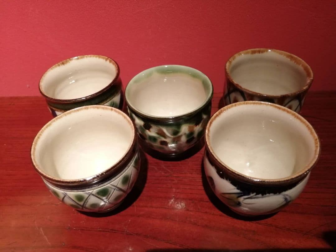 【くう】沖縄の民藝陶器　湯呑み5種5客