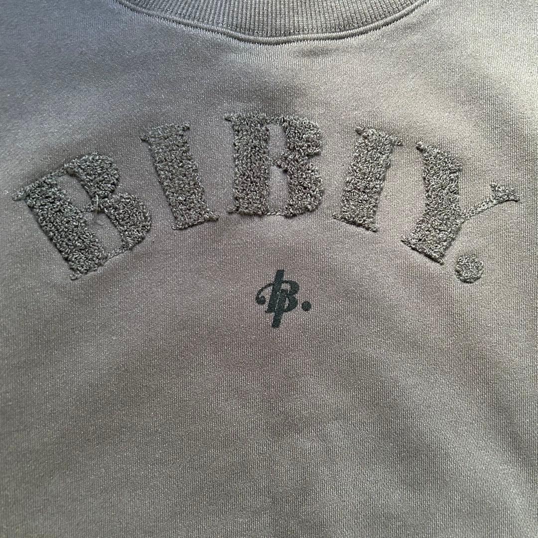 Bibiy. B.GIRLS TOP ロゴスウェット トレーナー　黒　サガラ刺繍