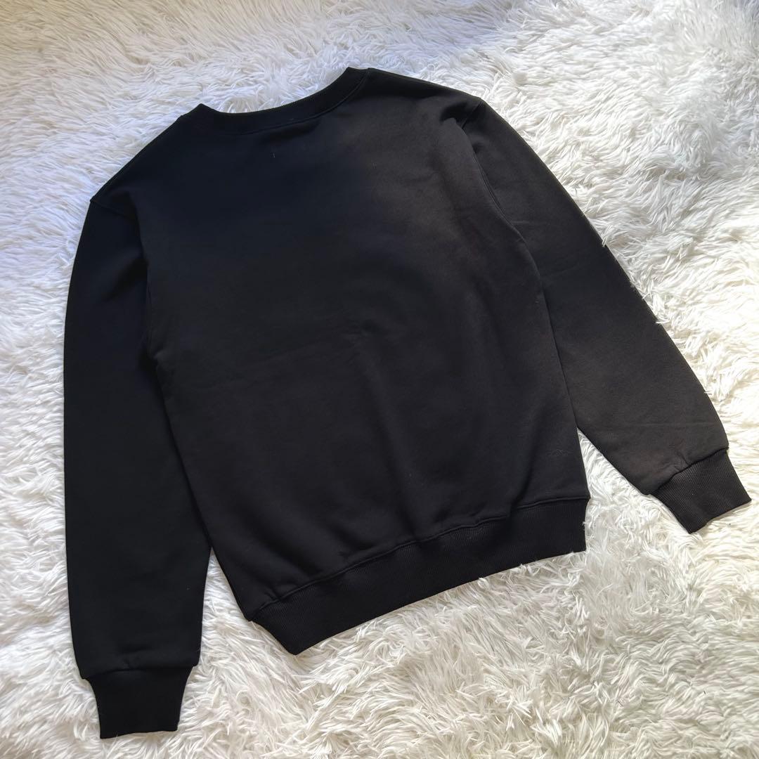 Bibiy. B.GIRLS TOP ロゴスウェット トレーナー　黒　サガラ刺繍