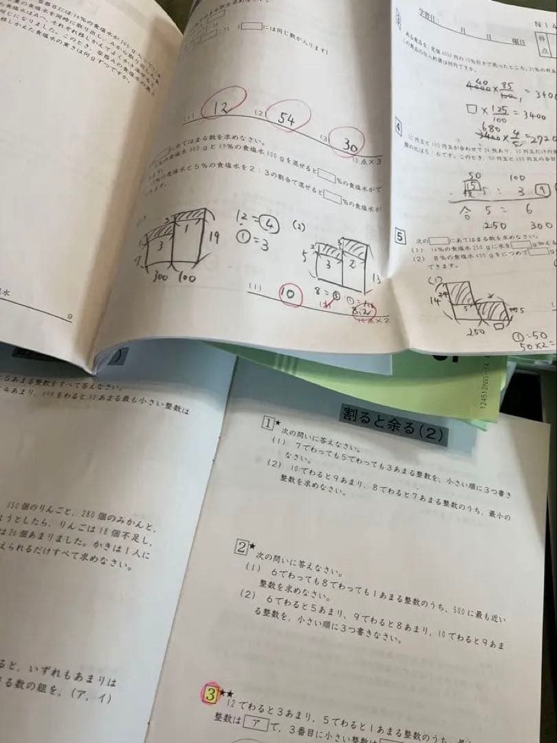 サピックス ５年 春夏冬 季節講習 フルセット 2024年度　算数　教科書