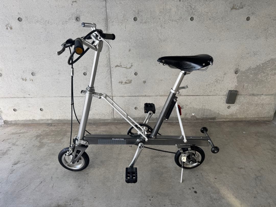 Carry Me キャリーミー 折畳み自転車 グレーメタリック ブルックスサドル