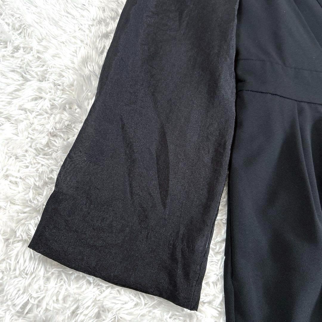 【新品・2Way】　AIMER　スリットロングスリーブオールインワン　黒　M