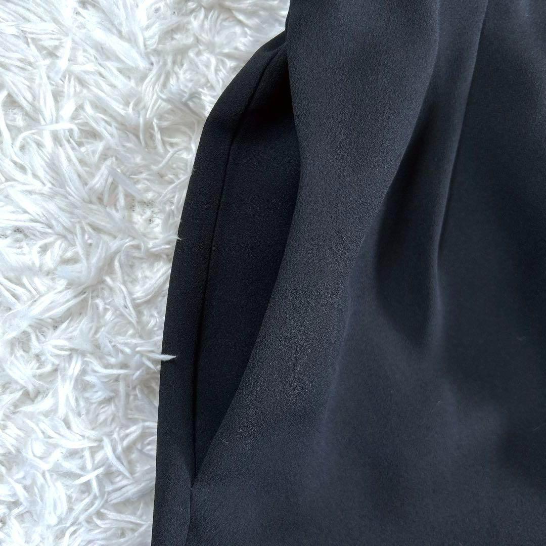 【新品・2Way】　AIMER　スリットロングスリーブオールインワン　黒　M