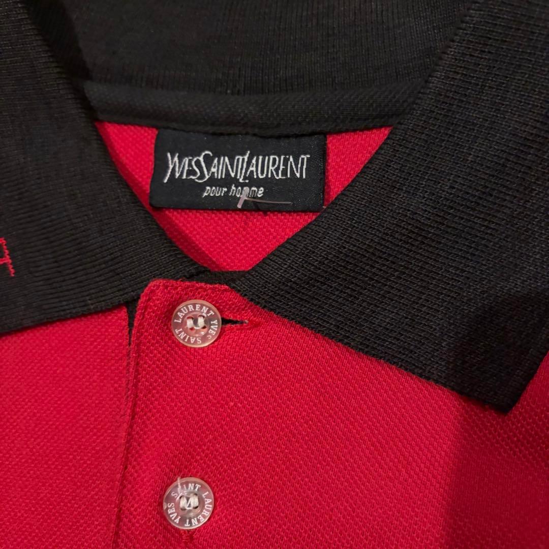 90s ysl polo shirt イヴ サンローラン 長袖 ポロシャツ